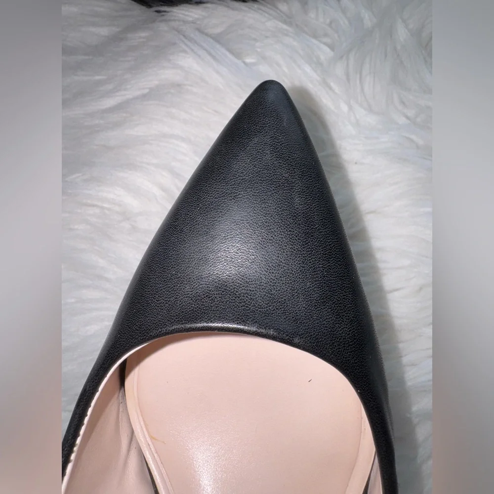 Mix No. 6 Black Pointed-Toe Wedge Pumps - Picture 4 of 8